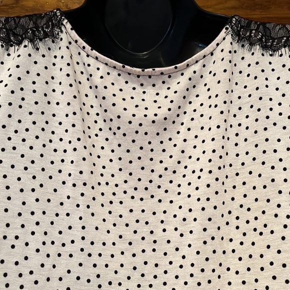 NWOT Polka Dot & Lace Baby Doll Tank - Picture 5 of 9